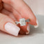 2.0 CT Cushion Hidden Halo Criss Cross Moissanite Engagement Ring - crownmoissanite