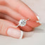 2.0 CT Round Dainty Pave Moissanite Engagement Ring - crownmoissanite