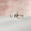 2.5 Ct Emerald Dainty Pave Moissanite Engagement Ring - crownmoissanite