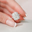 5.0 CT Radiant Halo Style Pave Setting Moissanite Engagement Ring - crownmoissanite