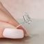 3.0 CT Pear Hidden Halo & Pave Moissanite Engagement Ring - crownmoissanite