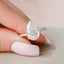 3.0 CT Pear Hidden Halo & Pave Moissanite Engagement Ring - crownmoissanite