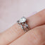 1.0 CT Round Twig Style Pave Moissanite Engagement Ring - crownmoissanite
