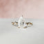 2.0 CT Pear Cut Twig Pave Style Moissanite Engagement Ring - crownmoissanite
