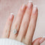 3.0 CT Oval Cut Dainty Pave Setting Moissanite Engagement Ring - crownmoissanite