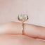 3.5 CT Oval Cut Solitaire Hidden Halo Moissanite Engagement Ring - crownmoissanite