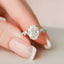 2.0 CT Oval Cut Cluster Style Pave Moissanite Engagement Ring - crownmoissanite