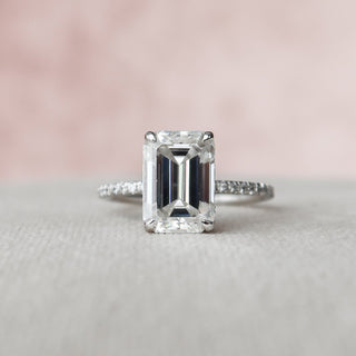 3.0 CT Oval Hidden Halo & Pave Moissanite Engagement Ring - crownmoissanite