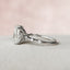5.0 CT Cushion Solitaire & Dainty Pave Moissanite Engagement Ring - crownmoissanite