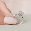 5.0 CT Cushion Solitaire & Dainty Pave Moissanite Engagement Ring - crownmoissanite