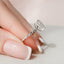 2.5 CT Radiant Hidden Halo Twisted Band Moissanite Engagement Ring - crownmoissanite