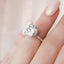 4.5 CT Round Cut Solitaire & Hidden Halo Moissanite Engagement Ring - crownmoissanite