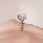 2.0 CT Cushion Shaped Moissanite Hidden Halo Engagement Ring - crownmoissanite