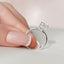 3.0 CT Cushion Hidden Halo Moissanite Engagement Ring - crownmoissanite