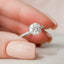 1.5 CT Round Hidden Halo Moissanite Engagement Ring With Pave Setting - crownmoissanite