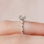 1.0 CT Round Shaped Moissanite Hidden Halo Engagement Ring - crownmoissanite
