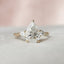 2.0 CT Pear Shaped Moissanite Three Stones Engagement Ring - crownmoissanite