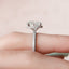 3.0 CT Oval Solitaire & Pave Setting Moissanite Engagement Ring - crownmoissanite