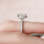 3.0 CT Oval Solitaire & Pave Setting Moissanite Engagement Ring - crownmoissanite