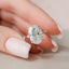 4.5 CT Oval Dainty Pave Style Moissanite Engagement Ring - crownmoissanite