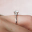 1.0 CT Round Hidden Halo Moissanite Engagement Ring - crownmoissanite