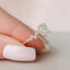 1.5 CT Oval Pave Moissanite Engagement Ring With Hidden Halo Setting - crownmoissanite