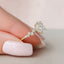 1.5 CT Oval Shaped Moissanite Hidden Halo Engagement Ring - crownmoissanite