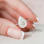 3.5 CT Pear Cut Dainty Pave Moissanite Engagement Ring - crownmoissanite
