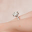 2.5 CT Cushion Pave & Hidden Halo Setting Moissanite Engagement Ring - crownmoissanite