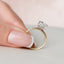 4.50 CT Cushion Pave & Hidden Halo Style Moissanite Engagement Ring - crownmoissanite