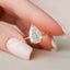 3.0 CT Pear Cut Hidden Halo Style Moissanite Engagement Ring - crownmoissanite