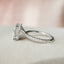 4.5 CT Round Cut Solitaire & Hidden Halo Moissanite Engagement Ring - crownmoissanite