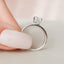 1.0 CT Cushion Shaped Moissanite Hidden Halo Engagement Ring - crownmoissanite