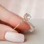 2.0 CT Round Shaped Moissanite Hidden Halo Engagement Ring - crownmoissanite