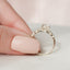 1.0 CT Round Shaped Moissanite Hidden Halo Engagement Ring - crownmoissanite
