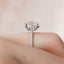 3.0 CT Oval Pave & Hidden Halo Setting Moissanite Engagement Ring - crownmoissanite