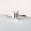 1.50 CT Emerald Shaped Moissanite Hidden Halo Engagement Ring - crownmoissanite