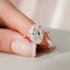 5.0 CT Oval Dainty Style Pave Moissanite Engagement Ring - crownmoissanite