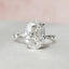 5.0 CT Oval Dainty Style Pave Moissanite Engagement Ring - crownmoissanite