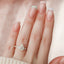 1.50 CT Pear Shaped Moissanite Cluster Engagement Ring - crownmoissanite
