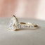 1.50 CT Pear Shaped Moissanite Cluster Engagement Ring - crownmoissanite