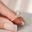 1.50 CT Pear Shaped Moissanite Cluster Engagement Ring - crownmoissanite