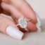 3.5 CT Oval Cut Pave Setting Moissanite Engagement Ring - crownmoissanite