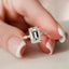 3.0 CT Emerald Solitaire & Hidden Halo Setting Moissanite Engagement Ring - crownmoissanite