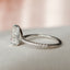 1.50 CT Pear Pave Setting Moissanite Engagement Ring - crownmoissanite