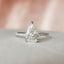 1.50 CT Pear Pave Setting Moissanite Engagement Ring - crownmoissanite