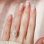 5.0 CT Oval Dainty Style Pave Moissanite Engagement Ring - crownmoissanite