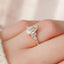 1.50 CT Pear Shaped Moissanite Cluster Engagement Ring - crownmoissanite