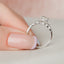 1.5 CT Oval Pave Moissanite Engagement Ring With Hidden Halo Setting - crownmoissanite