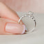 1.5 CT Oval Shaped Moissanite Hidden Halo Engagement Ring - crownmoissanite